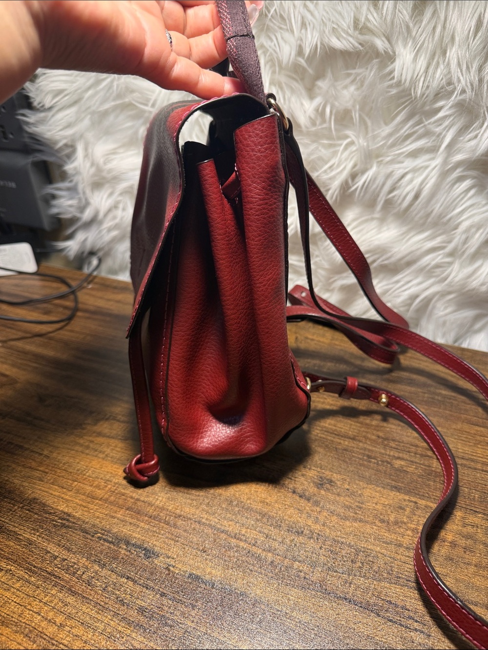 Coach Mini Leather Backpack — Deep Red - Picture 3 of 9